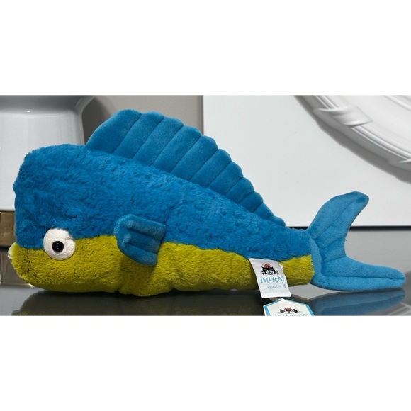 Jellycat Delano Dorado Fish RETIRED RARE Plush Stuffed Animal - Picture 1 of 8